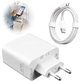 80W USB C Charger Fast Charging with 2M Cable White, Type C Adapter Compatible with OPPO Find X7 X6 X5 Pro Reno 13 12 11 10 P
