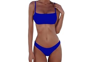 meioro Costumi da Bagno per Donna a Due Pezzi Bikini a Vita Bassa Tankini Bikini Push Up Abito a Vita Bassa