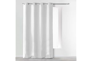 DOUCEUR D'INTÉRIEUR douceur d 'intérieur Absolu ABSOLU, tenda in poliestere a tinta unita in microfibra, 140 x 260 cm, colore: Bianco