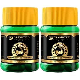 DR. VAIDYA'S Herbobuild | Ayurvedic Capsules for Muscle Gain, Stamina and Performance | Power of Ashwagandha, Shatavati…