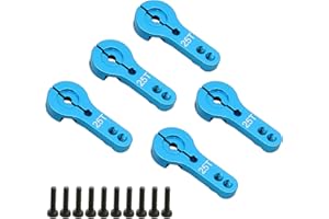YijiaLink 5Stk 25T Aluminium Servohorn M3 Gewinde Metall Lenkhebel für RC Auto Truck Buggy Flugzeug(Blau)