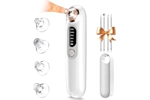 ‎KOTOPA Mitesserentferner Porenreiniger Gesicht,4 Modi Saugköpfe Pickelentferner,Wiederaufladbarer Porensauger Gesicht Mitesser Entferner zur Männer Frauen Gesichtsreinigung Akne (Weiß)