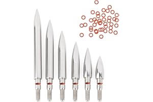 HNZMDY Puntas de Flecha de Tiro con Arco Puntas de Campo 100/125/150/200/250/300 Granos 5/16” 9/32” 19/64” Tornillo de Acero Inoxidable Puntos de Flecha Puntas Anchas