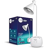 wipro Orion 6w Rechargeable LED Table Lamp |3 Grade Dimming with Night Light |Adjustable Desk Lamp for Study |Mobile Holder |