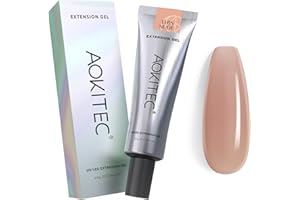 ‎AOKITEC Aokitec 60ml Nagelverlängerung Gel,UV Nagellack Extension Nail Extension Gel Nägel Nagelverlängerung Acrylic False Nagelaufbaugel Nageldesign Gelnägel für Salon Hause DIY(Dünn Nackt)