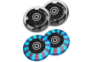 ALUSCOTA Ruote per scooter da 80 mm, 2 pezzi, ruote di ricambio a LED, 80 mm, con cuscinetto a sfera ABEC9, 80 mm, ruote in linea per scooter Micro Globber Razor Roller K2