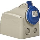 Legrand 555154 Prise saillie fixe P17 IP44 16A, 200V~ à 250V~, 2P+T