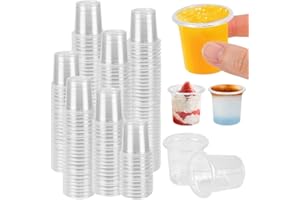 Kleemeiero 200PZS Vasos Chupito Plastico 20ML Mini Vasos Plastico Taza de Degustación Vasos de Chupito Transparentes Vasos Plastico Duro para Supermercado, Fiesta, Bodas, Cumpleaños, Navidad, Tequila