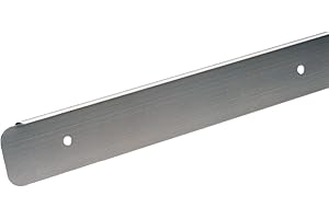 TC FABRICATORS T&C™ 38mm-40mm Kitchen Worktop Finishing Profiles 10mm Radius Top & Bottom - Hand Made - Satin Silver Finish (665mm Long Breakfast Bar End Cap)
