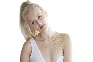 Inateannal Frange Corpo Spalla Catena Multistrato Nappe Link Harness Collana Sexy Bikini Reggiseno Scialle Catena Corpo Gioielli Per Le Donne E Le Ragazze Adolescenti