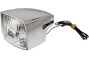 ONOGAL Phare avant de vélo classique chromé avec câble de dynamo 3235