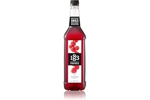 1883 Maison Routin Premium Raspberry Syrup for Cocktails, Mocktails & Iced Tea PET 1L