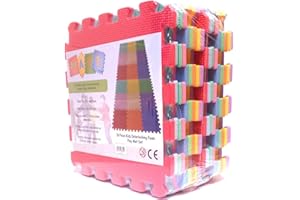 Edz Kidz Interlocking Foam Play Mat Set. Great for Babies, Toddlers or Even exersise (32 x 32cm. 18 Piece Pastel Mats)