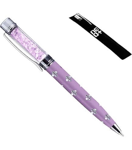 PATIKIL Penna A Sfera Con Glitter 2Pcs Penna Elegante Con Glitter Retrattile A Pressione Metallo Penne Per Scrivere Ufficio Completo Inchiostro Nero Rosa Oro Chiaro Rosa Rosso