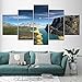Produktbild Painting Art HD Druckt Poster modules Wohnzimmer Leinwand 5 Stück Christus Kreuz Bank von Wolken Landschaft Bilder Startseite Wand Kunst Dekor, Kleine Größe