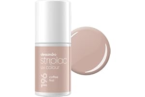 ‎ALESSANDRO alessandro Striplac UV-Nagellack Coffee First - Deckend & Kratzfest bis zu 15 Tage - Leichtes Auftragen - Schonende Abziehtechnologie - Vegan - Braun, 6,5ml