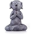 Meditating Dog Statue Buddha - Zen Dog - Namaste– Top Collection Tranquility and Peacefulness for Your Fairy Garden. 4¾ Inches Tall Miniature Gnome Figurine