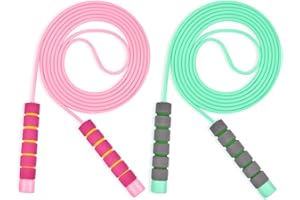 Flintronic Comba Saltar Para Niños,Cuerda Para Saltar Suave Y Cuerda Ajustable Libre, Longitud Ajustable, Mango Antideslizante De Espuma Suave para Niños y Adultos