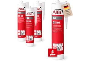 100 ALFA DS - Colle d'étanchéité, 4 pièces, 315g, pour pare-vapeur - intérieur/extérieur, colle hermétiquement tous les chevauchements de film et écrans