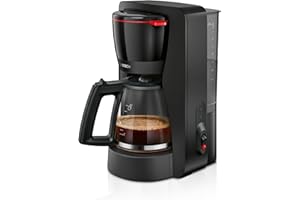 ‎BOSCH Bosch Filterkaffeemaschine MyMoment TKA2M113, Glaskanne 1,25 L, für 10-15 Tassen, 40min Warmhaltefunktion, Tropfstopp, schwenkbarer Filterträger, abnehmbarer Wassertank, 1200 Watt, Schwarz matt