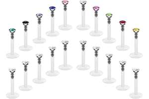 Crdifu Labio Labret Stud Retainer Set Bioflex Barras Flexibles 6/8/10/12mm Tragus Cartilage Helix Piercing Joyas