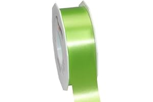 PRÄSENT C.E. PATTBERG Cinta regalo color verde manzana, 91 m de cinta embalar para rizar, 40 mm ancho para manualidades, decoración y envolver regalos para cualquier ocasión