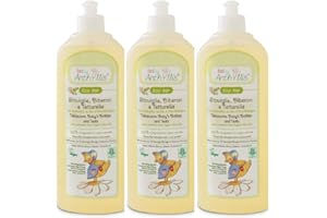Anthyllis Baby Bottle, Teat, Plate Wash, Certified Organic Vegan, Dermatology Tested, Scented with Organic Orange and Lemon Essential Oils (3 Bottle Pack)