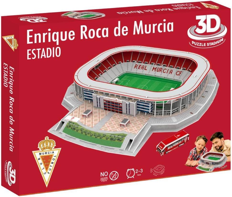 BANDAI Eleven Force Puzzle 3D Estadio Enrique Roca de Murcia (Real Murcia Club de Fútbol). Maqueta Coleccionable Detallada, Regalo óptimo para Fans del fútbol EF15327.