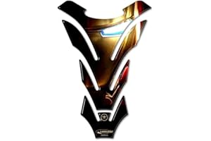 ‎LABELBIKE Labelbike - 3D Gel-Harz Aufkleber zur Dekoration und zum Schutz des Motorradtanks - Iron Man The Avengers