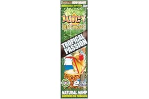 PAPEL DE CAÑAMO JUICY BLUNT SABOR TROPICAL PACK DE 2 PAPELES (CADA ESTUCHE CONTIEN 25 PACKS)