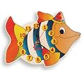 Dida - Canguro, Orologio da Parete per Bambini con Animali in Legno