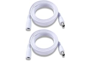 KUOQIY 2 ST 3m 5.5x2.1 mm 24V 12V DC Strömförlängningskabel, Nätadapter Förlängningskabels, Hane Till Hona Förlängningskabel