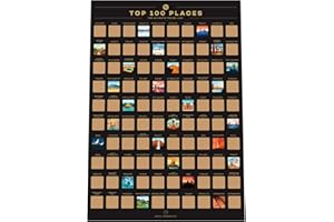 Enno Vatti 100 Places Scratch Off Poster – Beste Reiseziele Bucket List Rubbelkarte (42 x 59.4 cm)