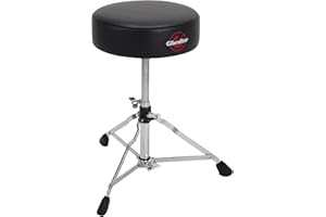 Gibraltar Tabouret de Batterie, Tabouret de Batterie 4000 Series, 4608 (diamètre : 33cm, Transport Facile, Hauteur réglable, Base Monobloc, Pieds en Caoutchouc 'Super Foot')