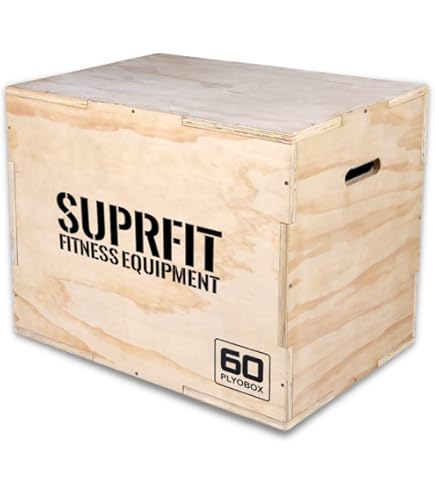 Plyo Box 3 In 1 Per Allenamento Crossfit - Scatola Salto 50/40/30 Cm - Legno Rinforzato, Portata 150 Kg