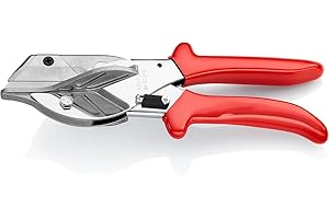 Knipex Pince pour coupes obliques pour profilés en plastique et en caoutchouc chromée, avec gaines en plastique 215 mm 94 35 215