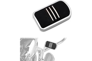 ONETK WOWTK Large Brake Pedal Pad fits for Harley ’12-’16 FLD, ’86-’17 FL Softail and ’80-later Touring and Trike,for CVO Electra Glide Road Glide Road King Street Glide Electra Glide Fat Boy,Chrome