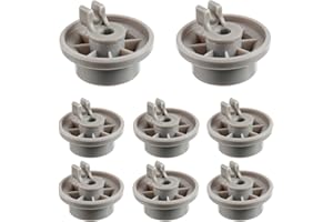 BOJACK 165314 Kółka do mycia naczyń do dolnego kosza, dolny kosz do mycia naczyń pasuje do zmywarek Bosch i Thermador 420198 PS3439123 63016302400 (8 sztuk)