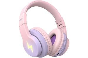 SEENDA Słuchawki Bluetooth dla dzieci, bezprzewodowe słuchawki nauszne z ograniczeniem głośności 85 dB/94 dB, czas odtwarzania 45 h, 3 tryby świecenia, wbudowany mikrofon, słuchawki do telefonu komórkowego,