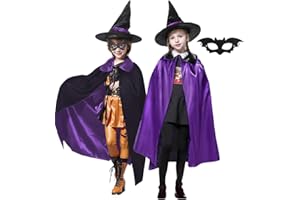 duoleey Kostium na Halloween dla chłopca, kostium na Halloween dla dzieci, wiedźma, maska nietoperza, przebranie na Halloween