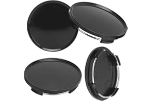 Tissting 4 Pcs Tapas para Llantas, OD 63mm ID 58mm Tapacubos Centrales Universales ABS Plástico Negro Tapas de Centro Rueda Accesorios para Coche