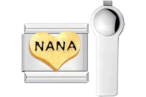 Nomination Compatible 9mm Bracelet Charm - Personalized Love Letter Pendant with Insertion Tool