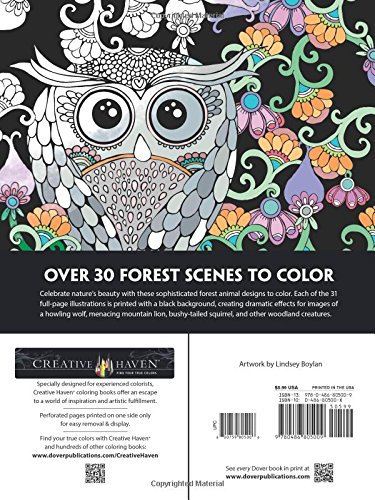 Creative Haven Midnight Forest Coloring Book: Animal Designs on a Dramatic Black Background (Creative Haven Coloring Books) Creative Haven Midnight Forest Coloring Book: Animal Designs on a Dramatic Black Background (Creative Haven Coloring Books)