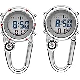 JewelryWe Digital Taschenuhr mit Karabiner Karabineruhr Pocket Fob Gürtelclip Uhr für Ärzte, Krankenschwestern