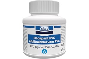 GEB Décapant pour raccords PVC, PVCC et ABS avant collage. Améliore le collage du PVC non plastifié, du PVC-C ou ABS en solubilisant la peau de moulage