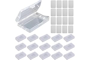 ZHUROUPU for Gameboy Advance Cartridge Case, Clear Protection Game Cartridge Case for GBA AGB-001 for Gameboy Advance SP AGS-101, ABS Transparent Anti-Dust Box with Sticker (65x40x13mm) (16PCS)
