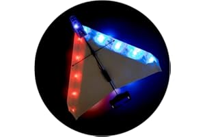 PowerUp Nachtflug-Set, 10,2-39,4 cm, blaues und rotes LED-Licht-Set, entworfen, um Ihr 4.0 Smartphone gesteuertes Papierflugzeug bei Nacht zu fliegen. Für Hobbyisten, Tinkerer und STEM Lernen.