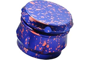 VGZSYOMQIB Grinder Metallo Trita Spezie Peperoncino Lega di Alluminio Aeronautico 63mm Tritino Macina Caffé Erbe Macinapepe Pepe Erba Spice 4 Pezzi con Setaccio per Polline - Blu