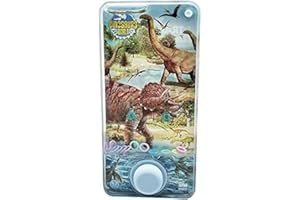 Makio Mini jeux d'eau - Jeux d'eau d'anneaux pour filles et enfants - Jeu de Voyage Aguaplay. Water Geme. Aqua Play (Tricératops bles)