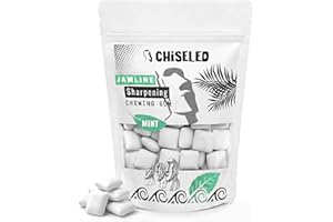 CHISELED GUM CHISELED® Jaw Exerciser Chewing Gum - Mewing- Jaw Trainer for Face Mouth, Jawline Chisel & Enhance - 2 Month Pack - Neck Exerciser - Jawline Exerciser - Trainer Men – (UK) (2 Month Supply, Mint)